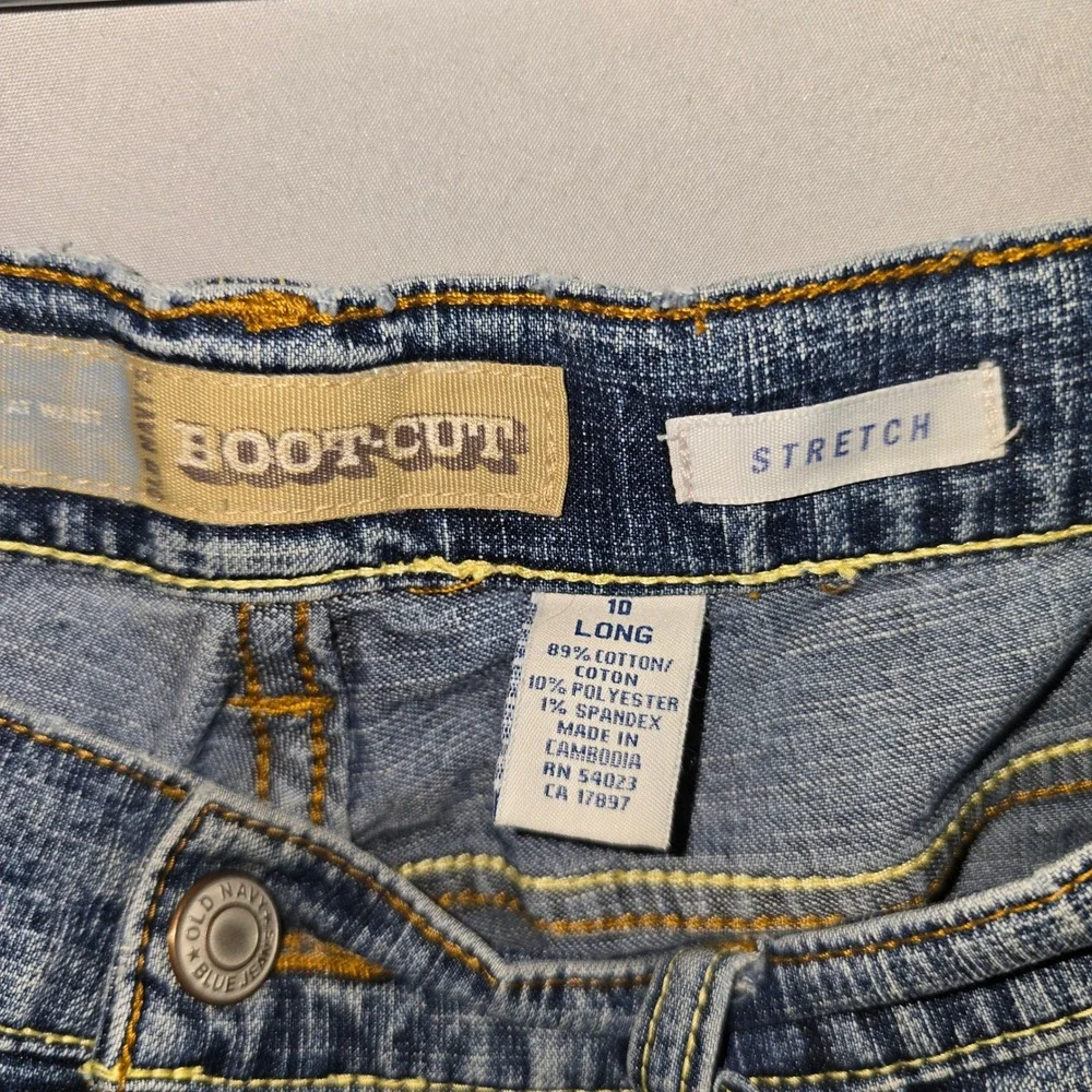 Old Navy Bootcut Jeans 10 Long Womens Blue Stretch Medium Wash Denim
